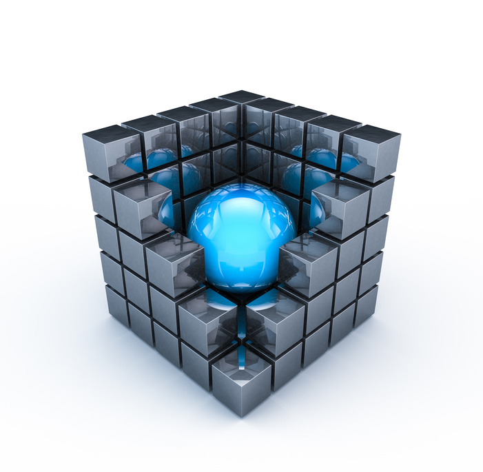 Cube représentant l'indépendance